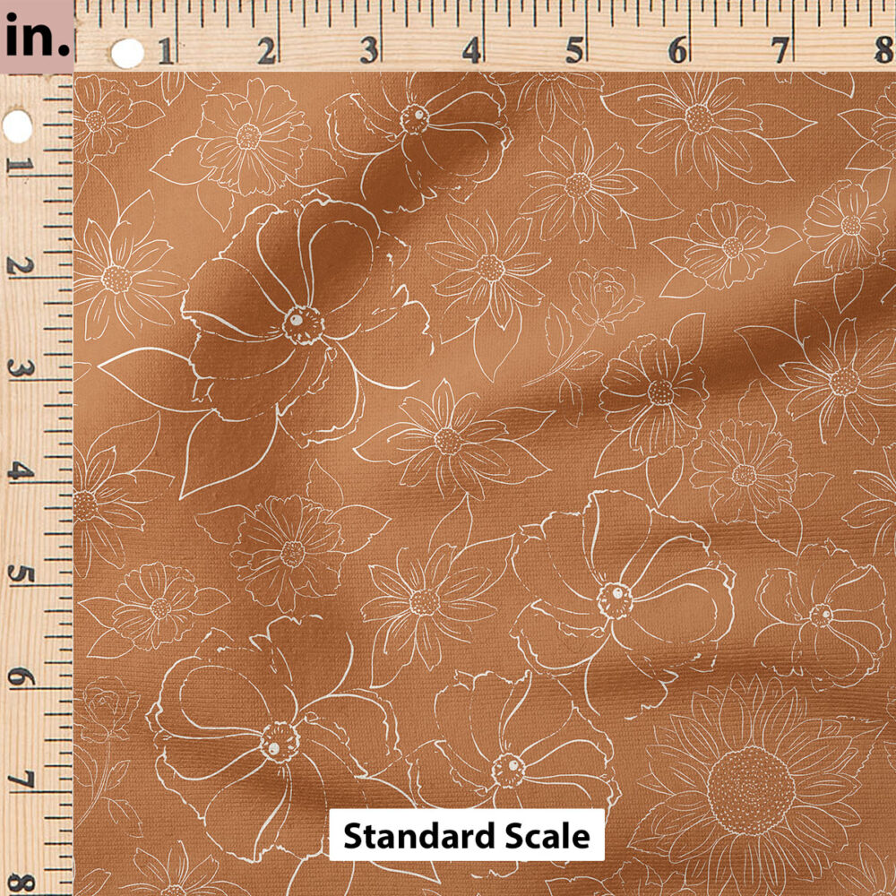 Ruler Scale for Sketched Floral Child (Brown) by Indy Bloom Design